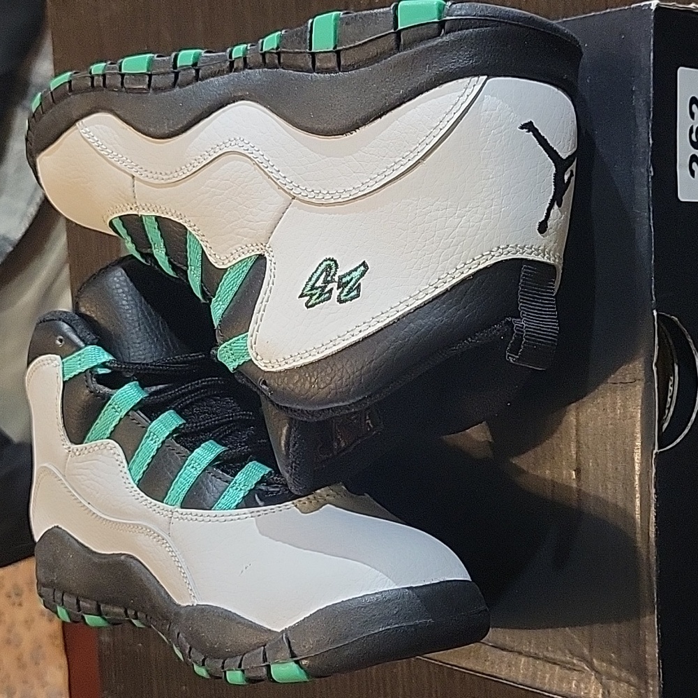 Air Jordan 10 Retro Rare 30th GG (PS) "Verde" (2015) Boys 3Y Girl 4.5 New W/Box - Picture 8 of 11